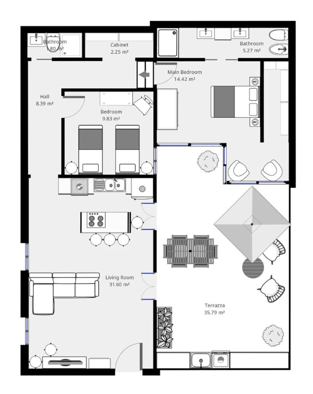 Decharme Apartment With Terrace In Monti Roma Dış mekan fotoğraf
